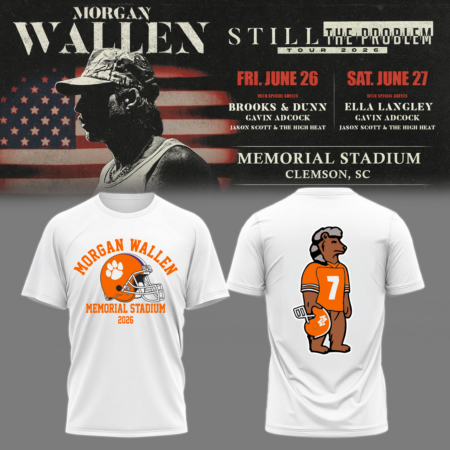 MW x Clemson Tigers Football - Still The Problem Tour 2026 T-Shirt