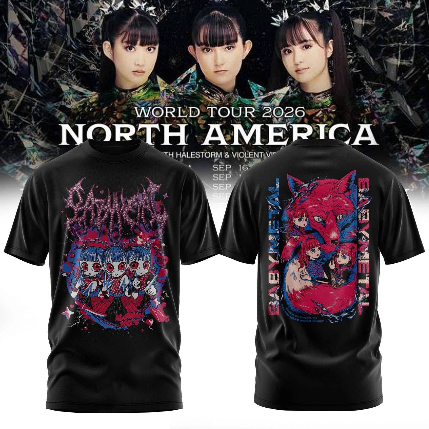 Baby Metal Tour Merch Tee
