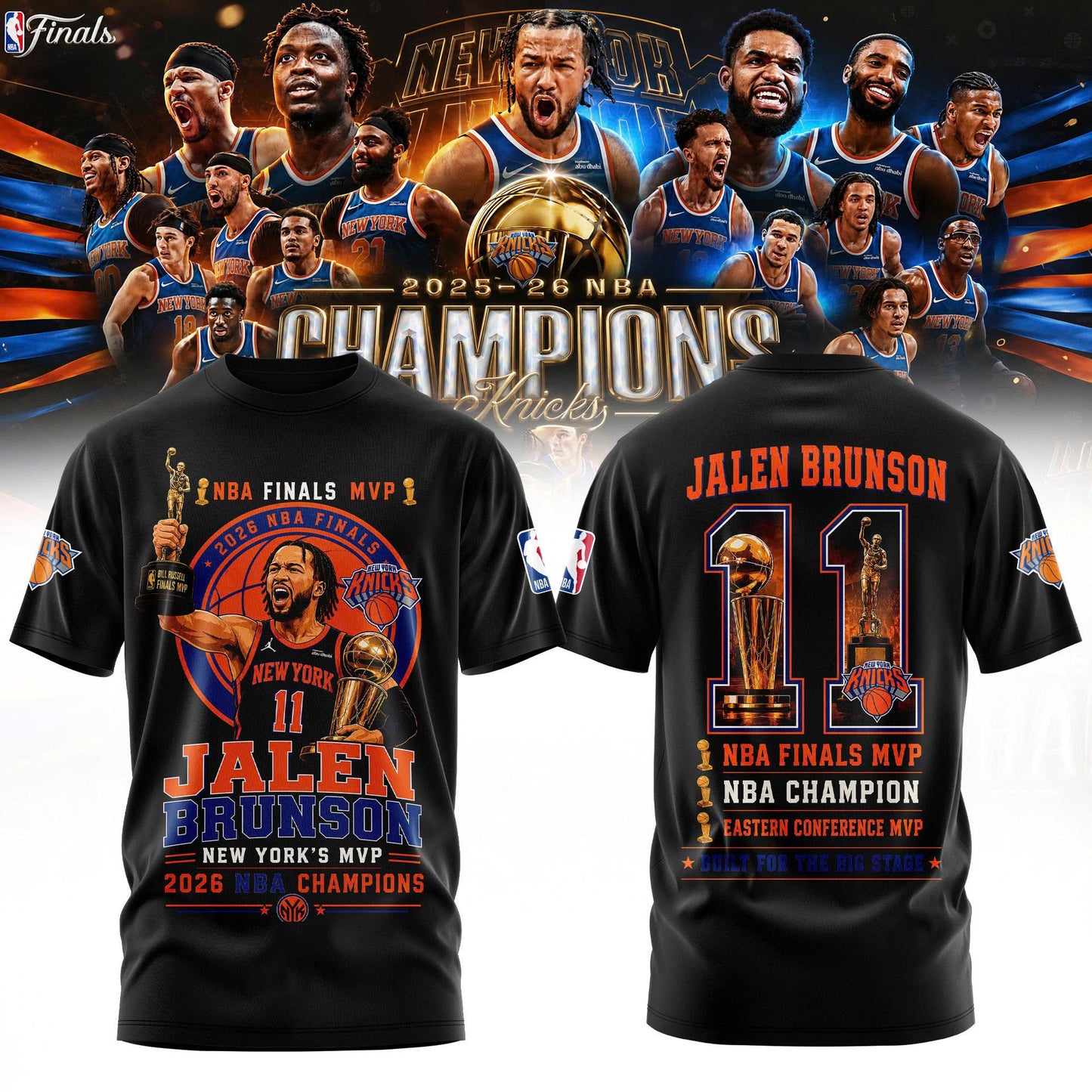 _ Jalen Brunson New York Knicks 2026 Finals MVP T-Shirt
