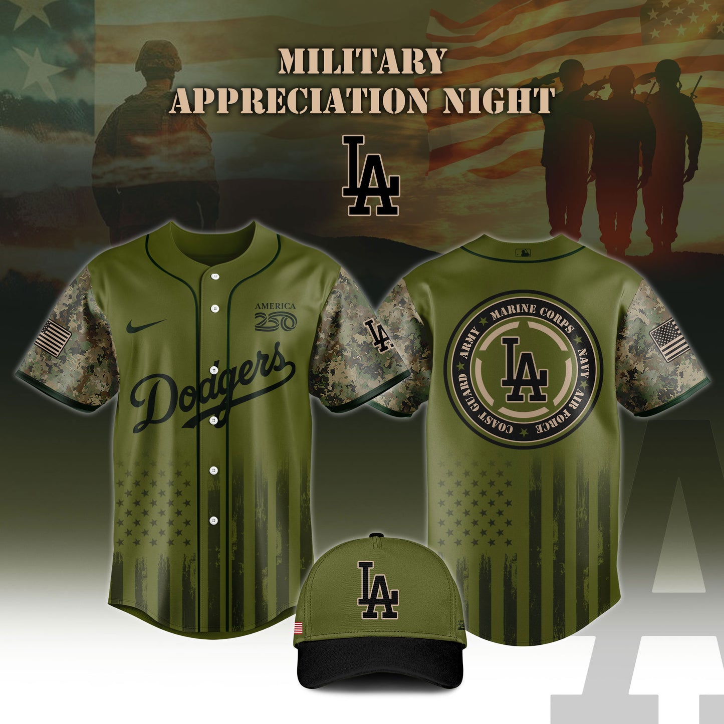 _All Team x Army Military Appreciation 250 America Jersey Limited Edition 2026