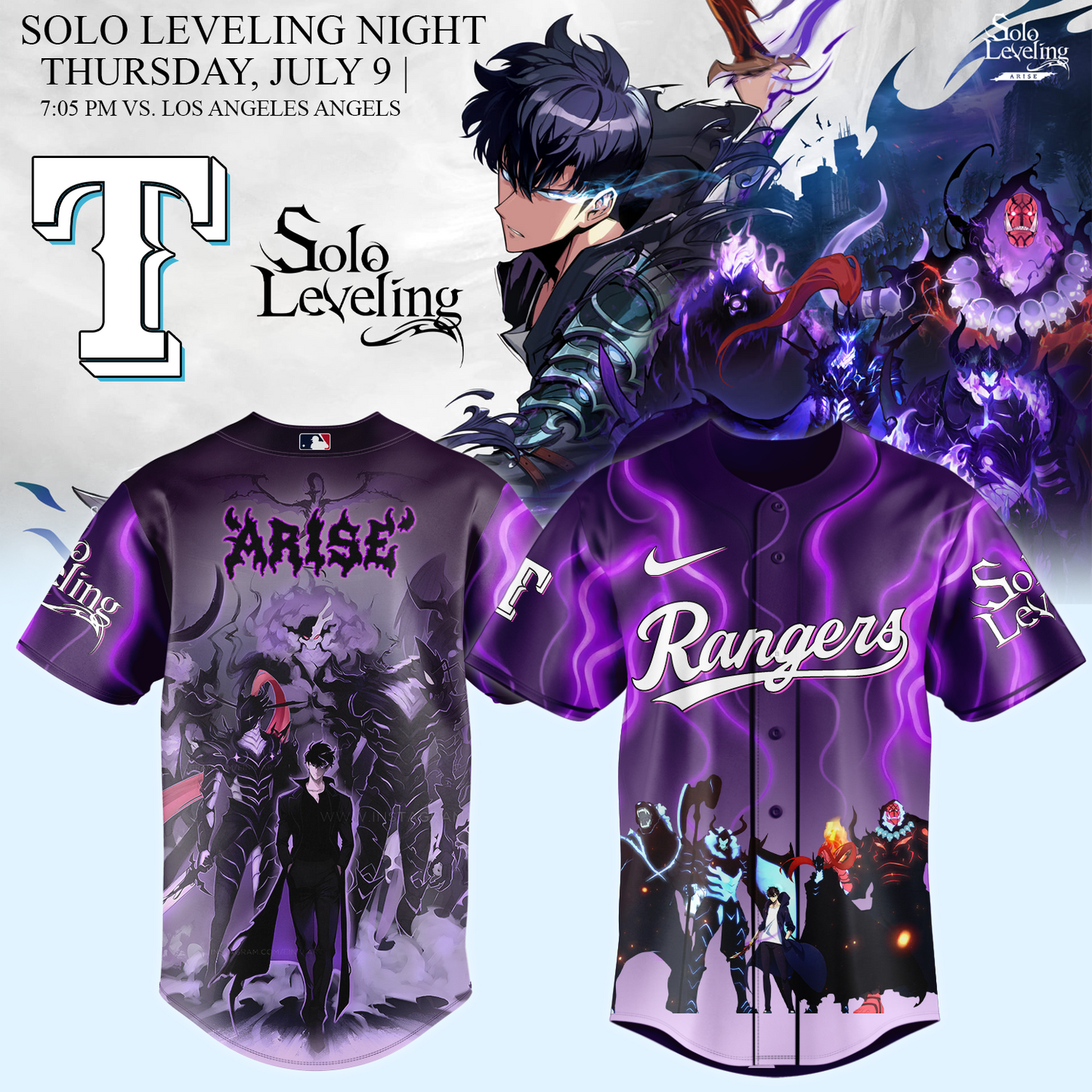 __.Texas Rangers x Solo Leveling Limited Jersey 2