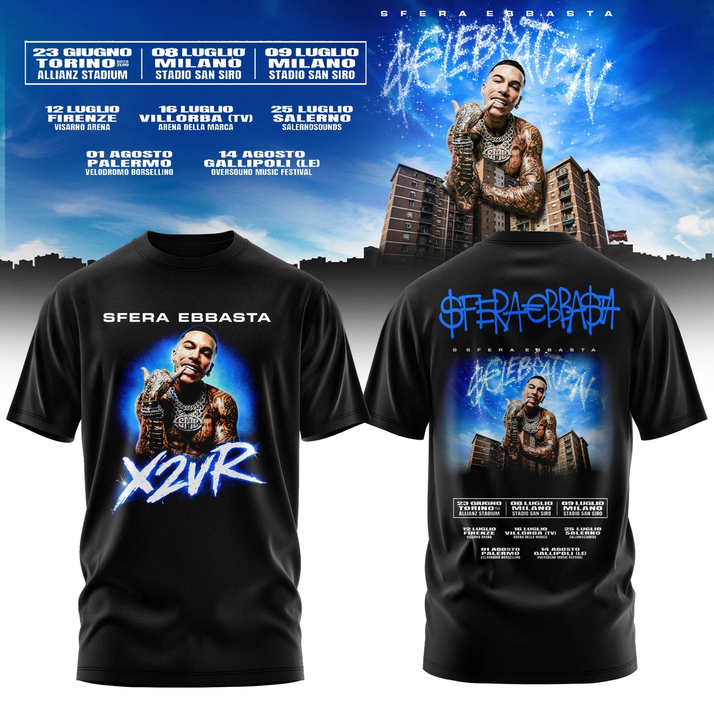 Sfera Ebbasta Tour 2026 Limited Tshirt