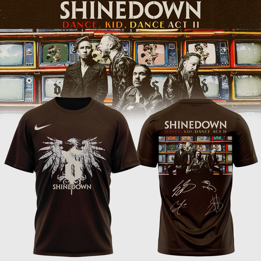 ,,.SHINEDOWN “Dance Kid Dance Act II World Tour” 2026 Signed – Shirt