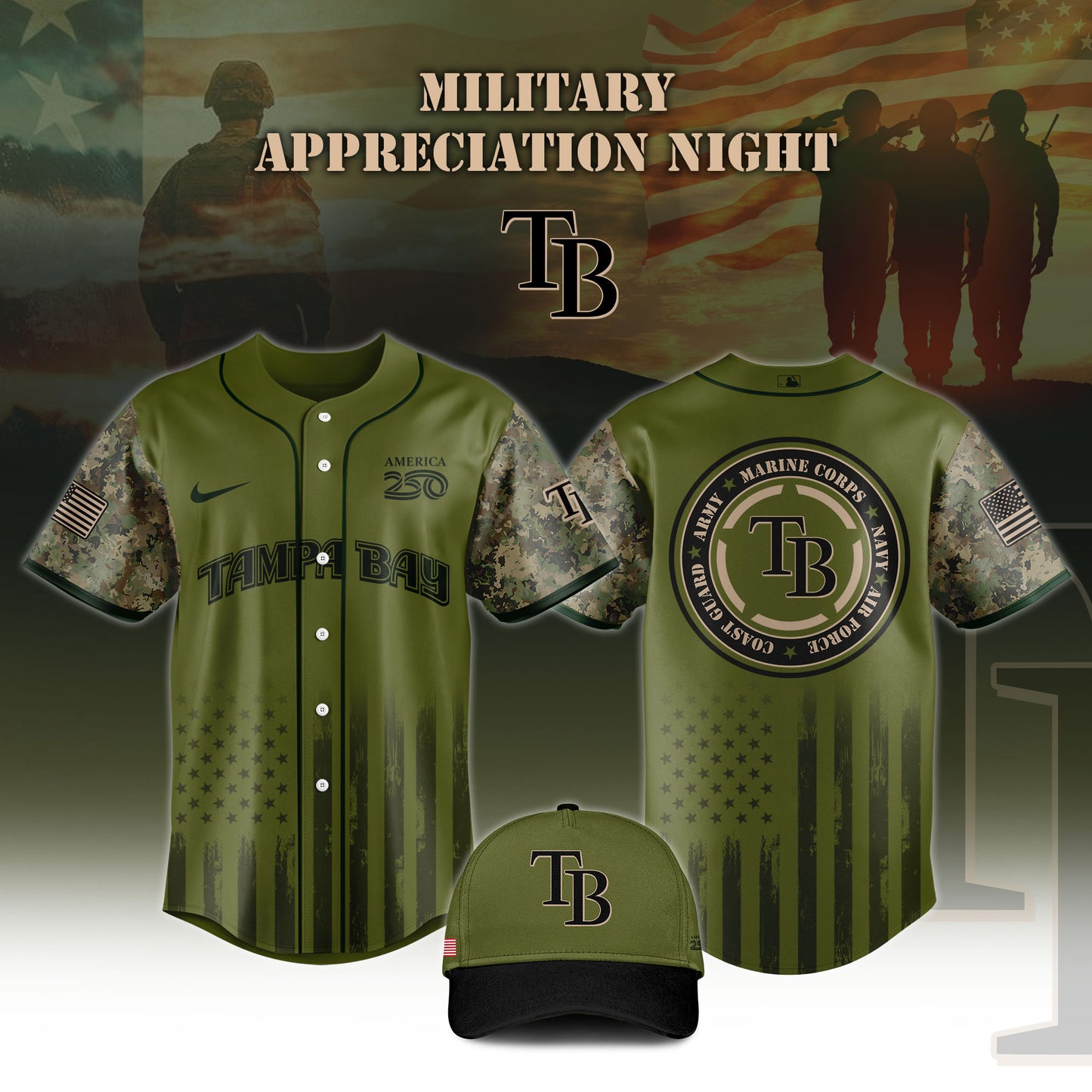 _All Team x Army Military Appreciation 250 America Jersey Limited Edition 2026