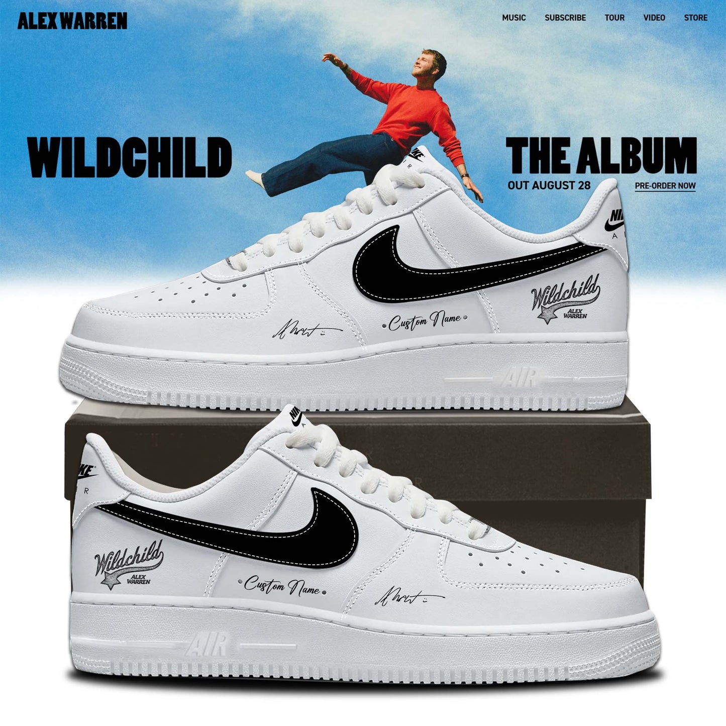 .Alex Warren’s “Little Orphan Alex” Tour Shoes