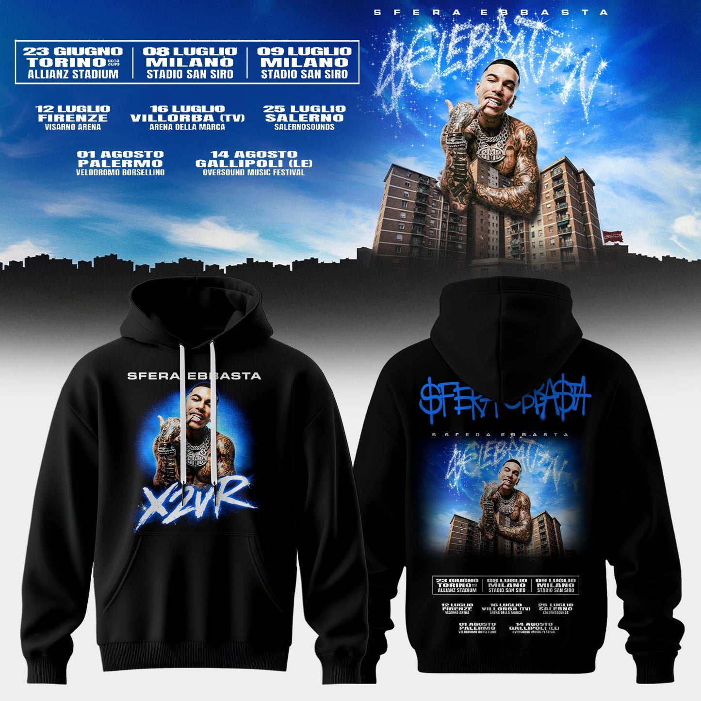 Sfera Ebbasta Tour 2026 Limited Hoodie