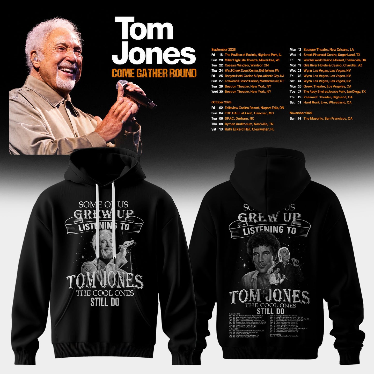 TOM JONES – COME GATHER ROUND COLLECTION HOODIE