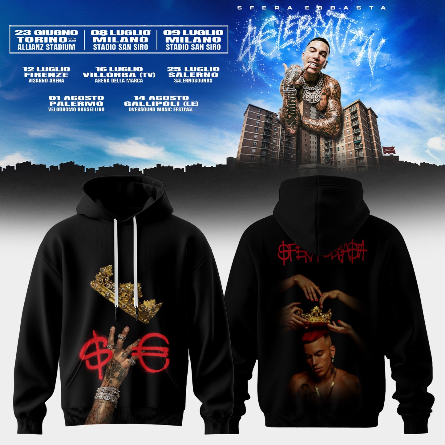 Sfera Ebbasta Tour 2026 Limited Hoodie