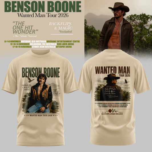 BENSON BOONE – WANTED MAN TOUR 2026 TEE
