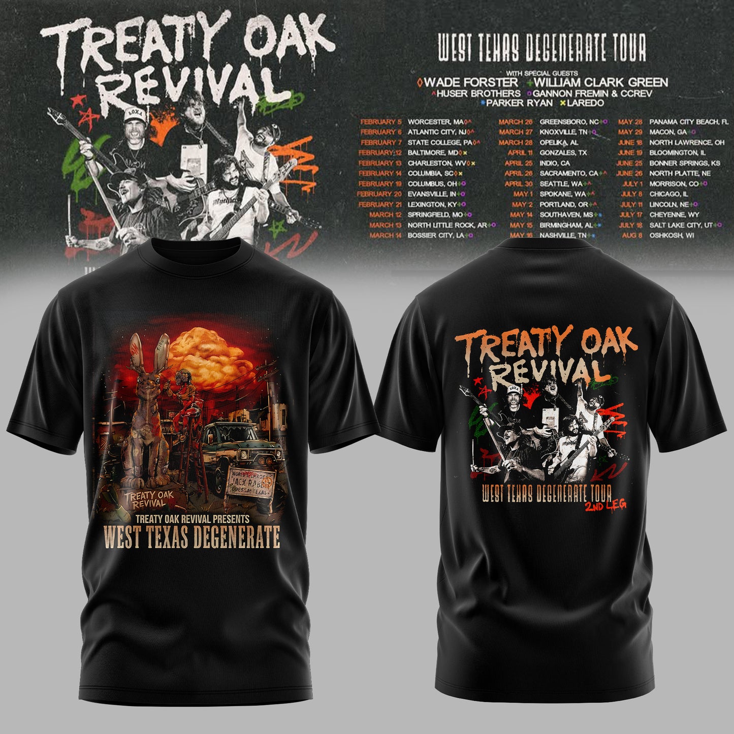 _Treaty Oak Revival – West Texas Degenerate Tour Tee