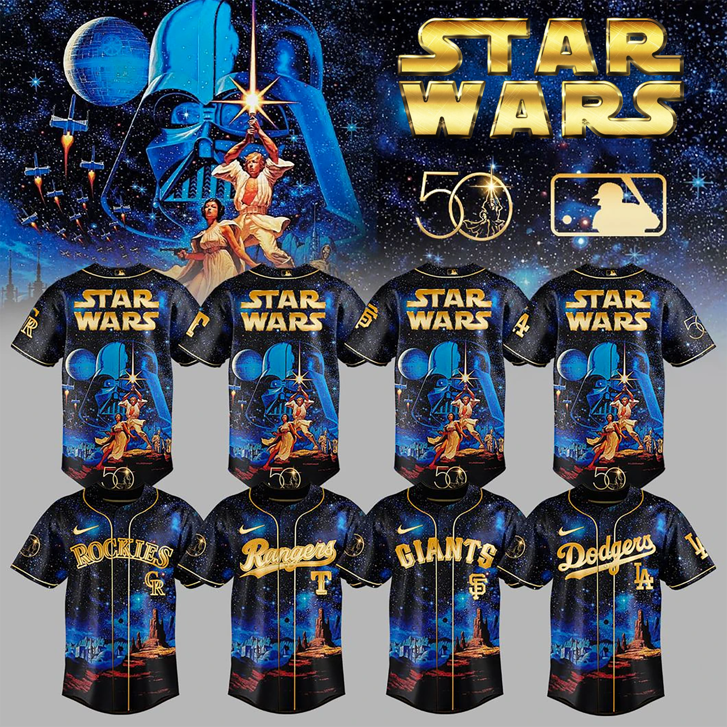 _.Star Wars Edition Baseball Jersey