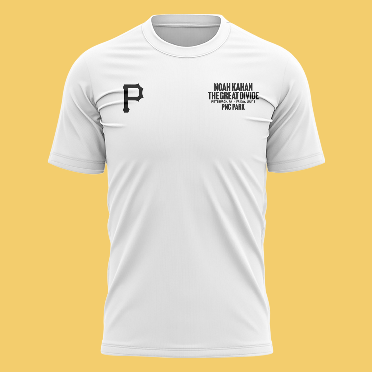 Limited Edition Pittsburgh Pirates x Noah Kahan White Tshirt 2026