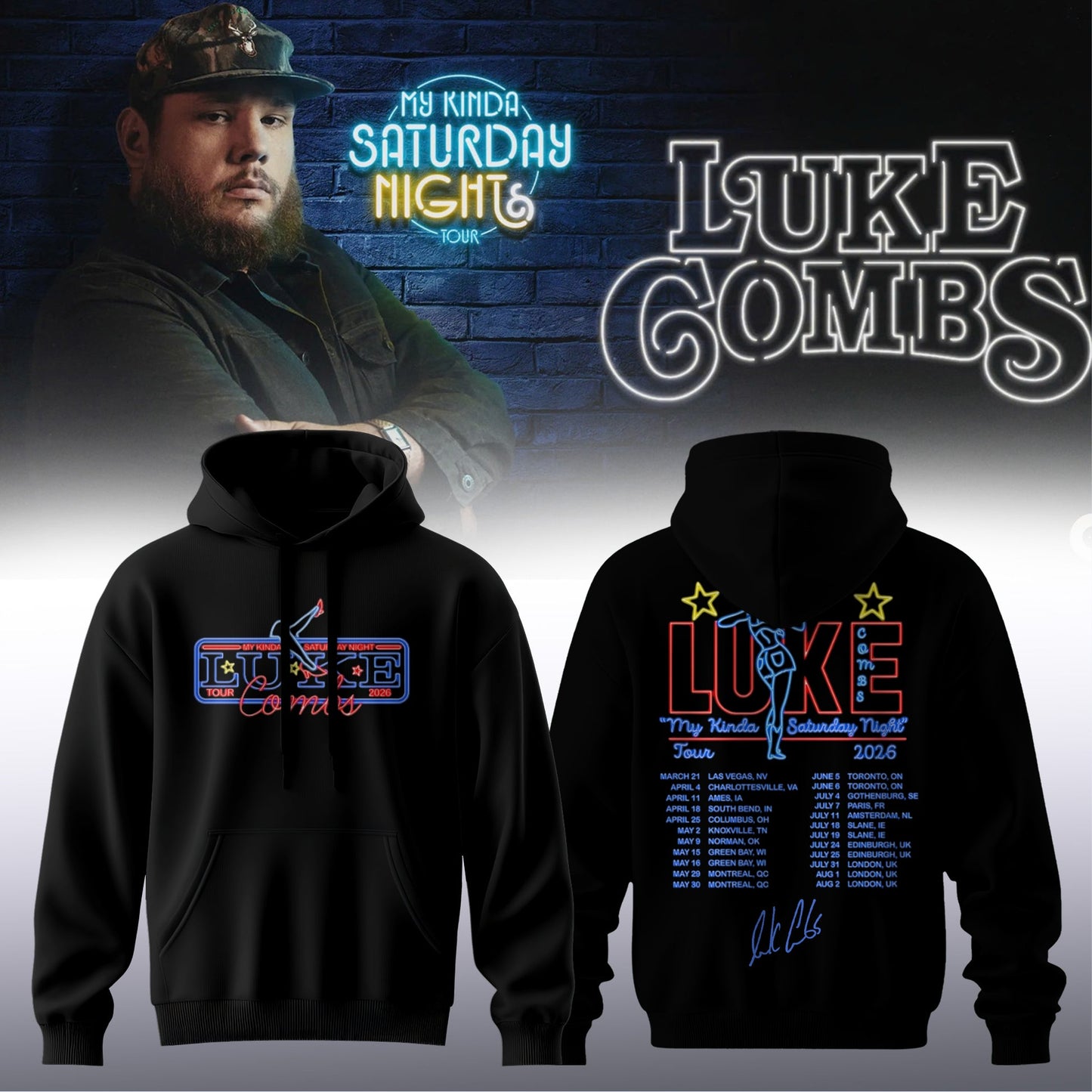 LC ”My Kinda Saturday Night Tour 2026” Limited Edition Signature – Hoodie