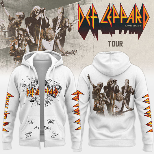 ..Def Leppard Live 2026 Limited Edition Signature – Zip Hoodie