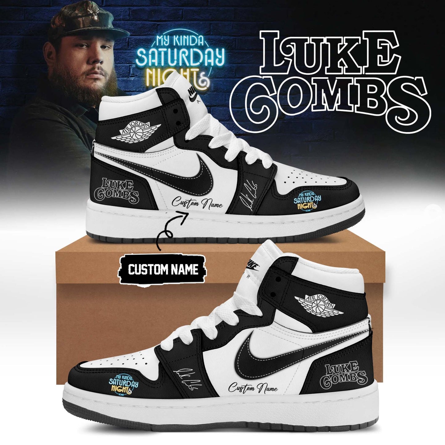 Luke Combs ”My Kinda Saturday Night Tour 2026” Limited Edition Signature – Shoes