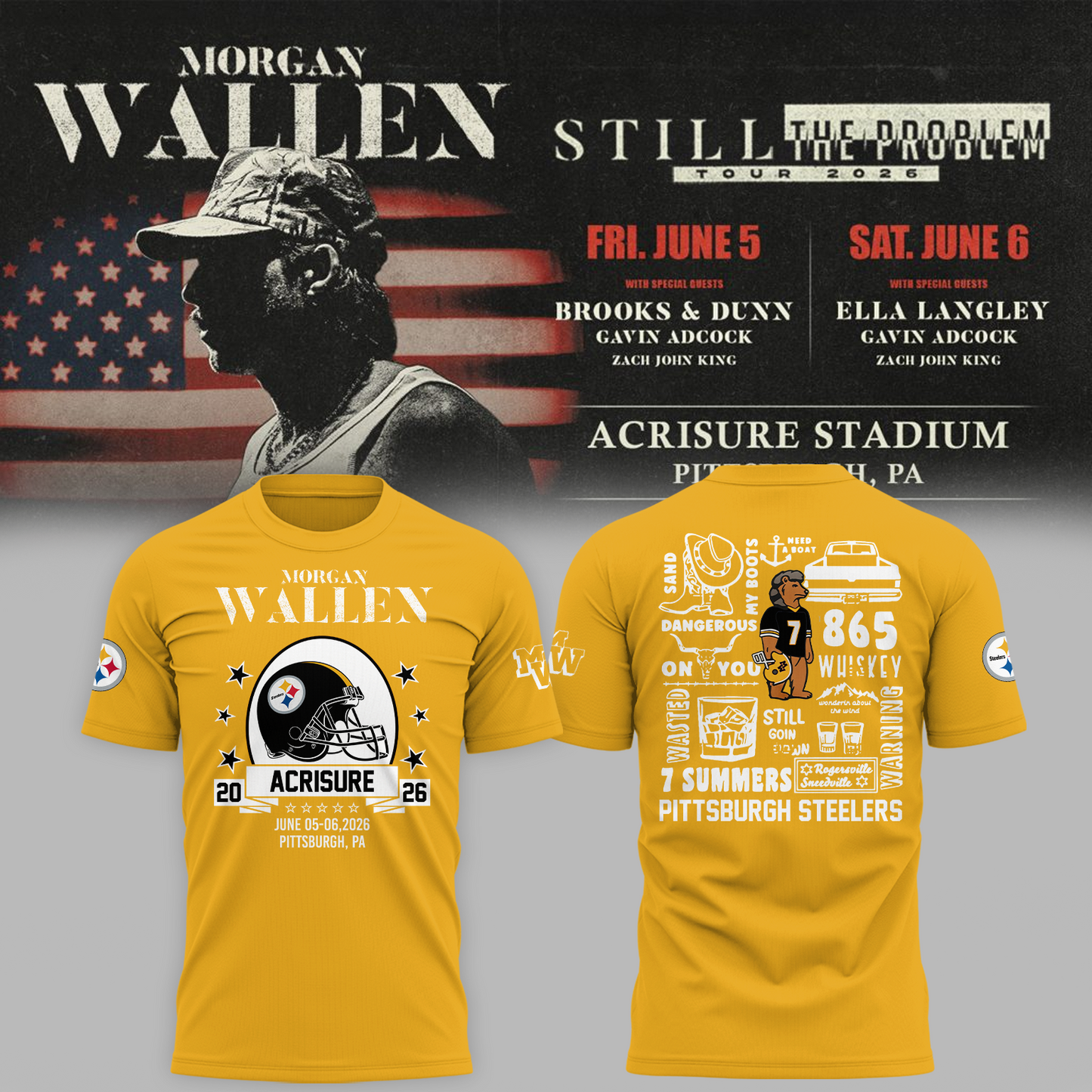 🔥 MW x Pittsburgh Stadium Tour 2026 Limited Edition T-Shirt