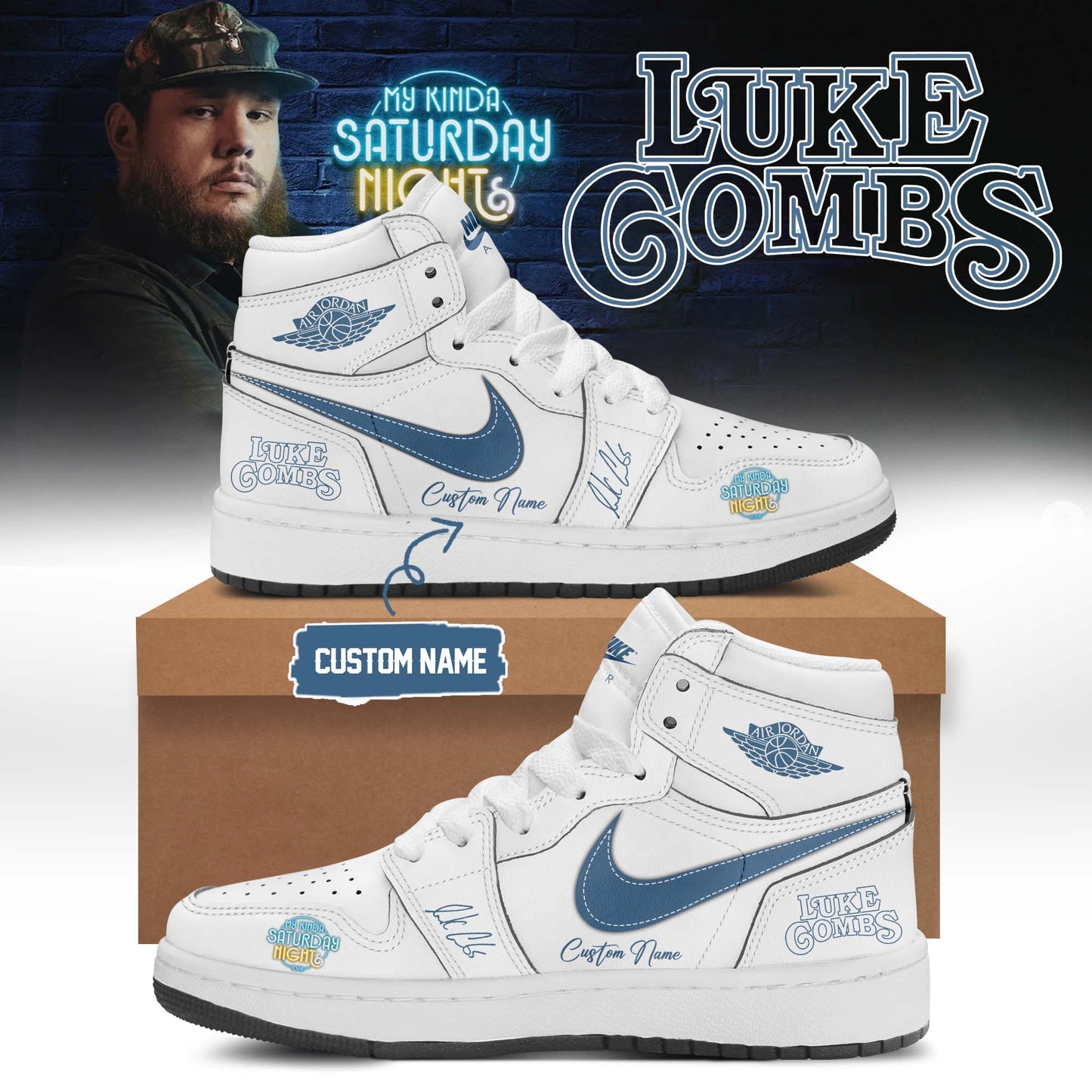 Luke Combs ”My Kinda Saturday Night Tour 2026” Limited Edition Signature – Shoes