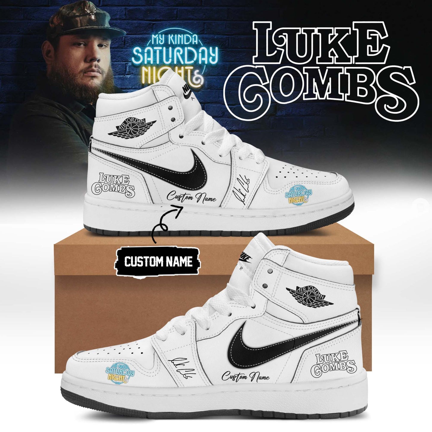 Luke Combs ”My Kinda Saturday Night Tour 2026” Limited Edition Signature – Shoes