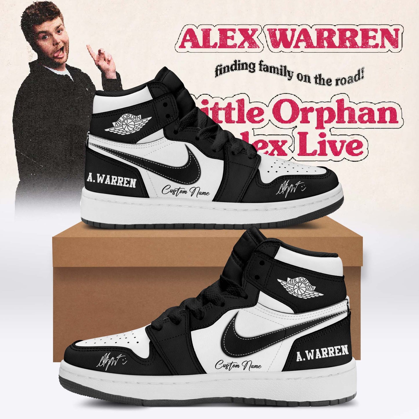 .Alex Warren’s “Little Orphan Alex” Tour Shoes