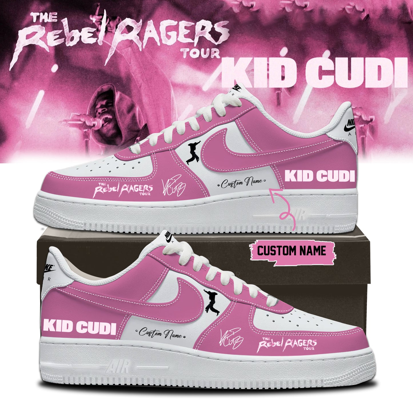 Sale! ,,KID CUDI ”The Rebel Ragers Tour 2026” Limited Edition Signature – Shoes 1