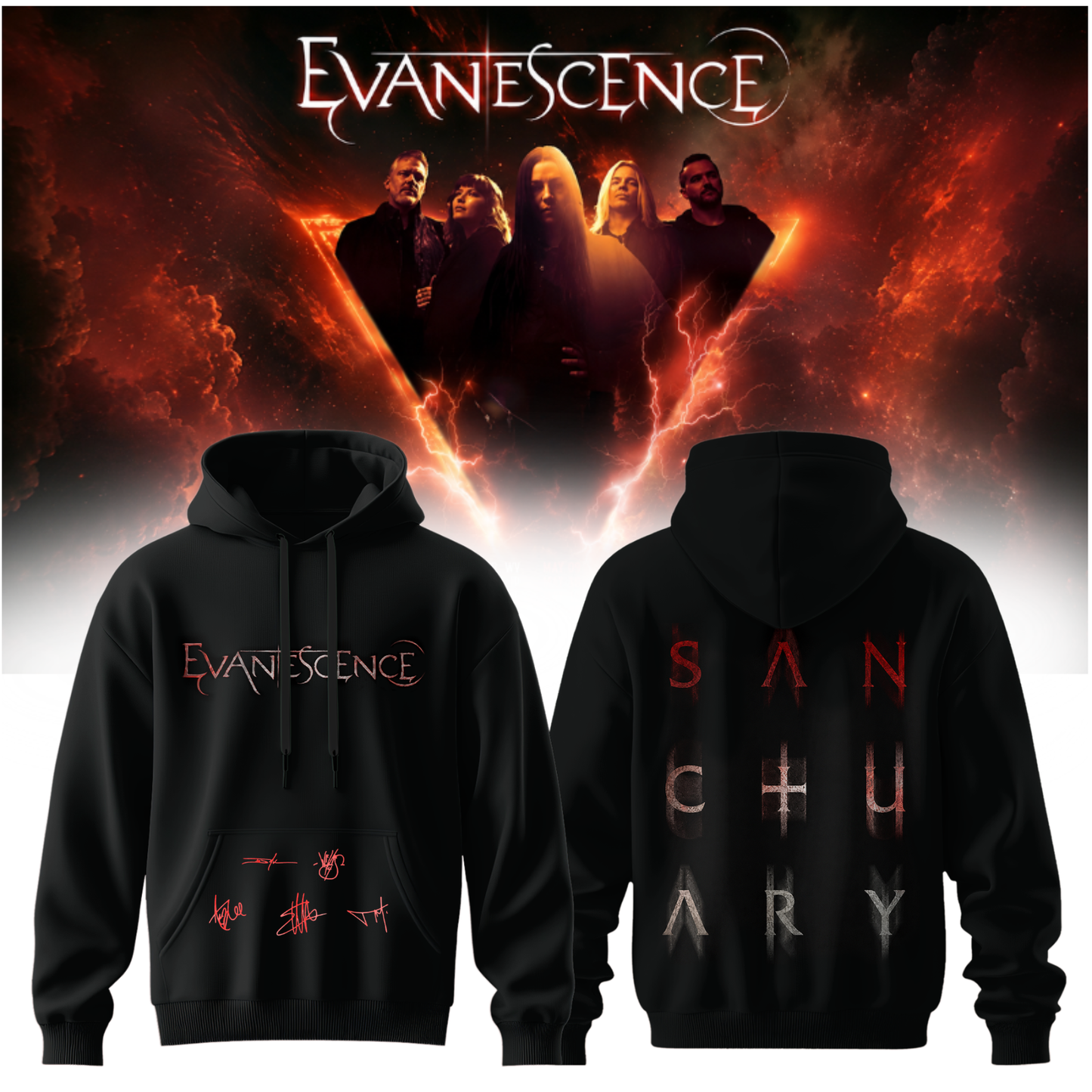 .Evanescence “Sanctuary 2026 World Tour” – Hoodie
