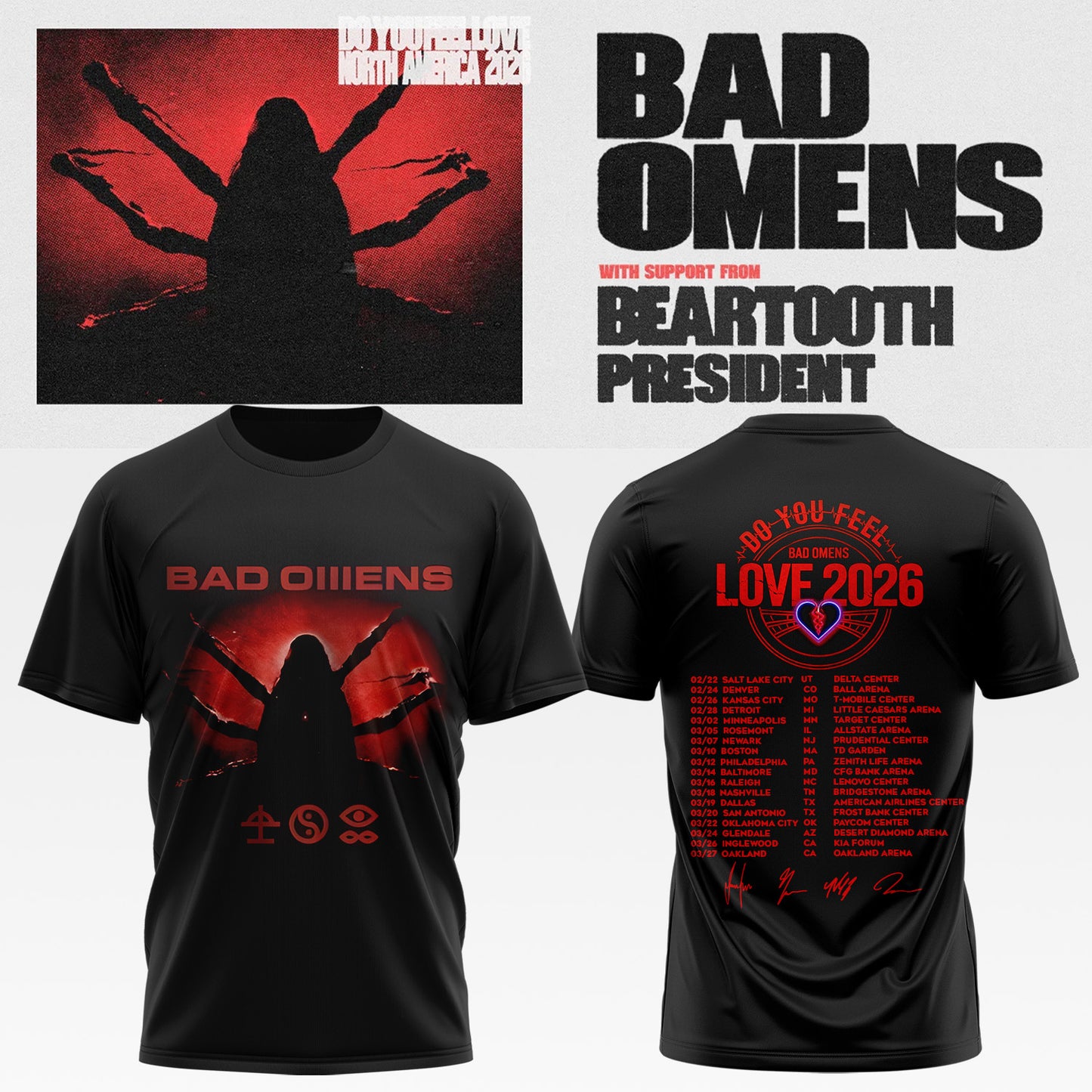 Bad Omens Do You Feel Love Tour TShirt