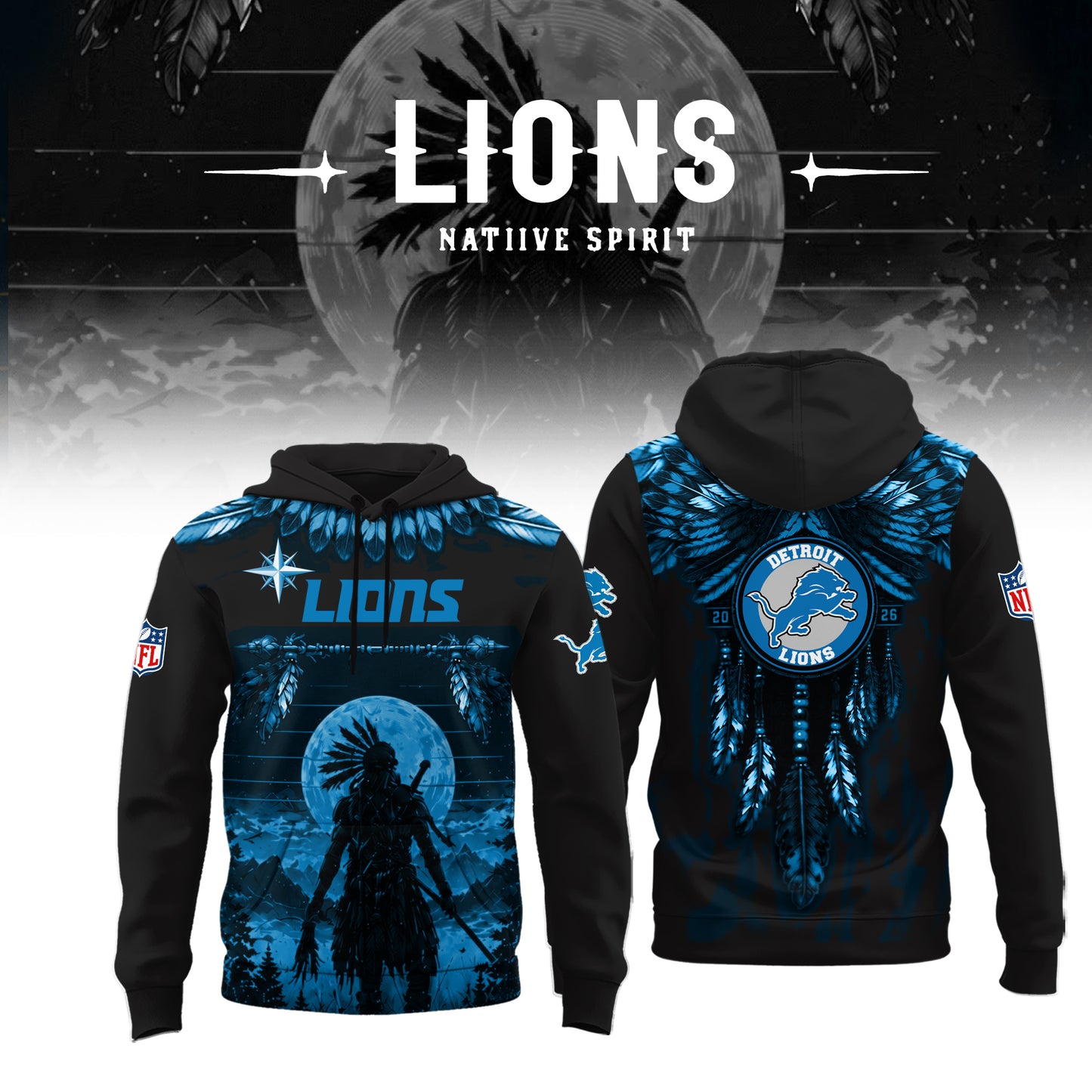 Limited Editon Detroit Lions Native Spirit Heritage 2026 Shirt