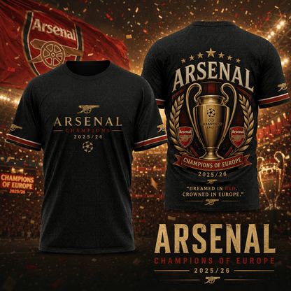 Arsenal F.C. | Premium UEFA Champions League 2025/26 3D Shirt TD