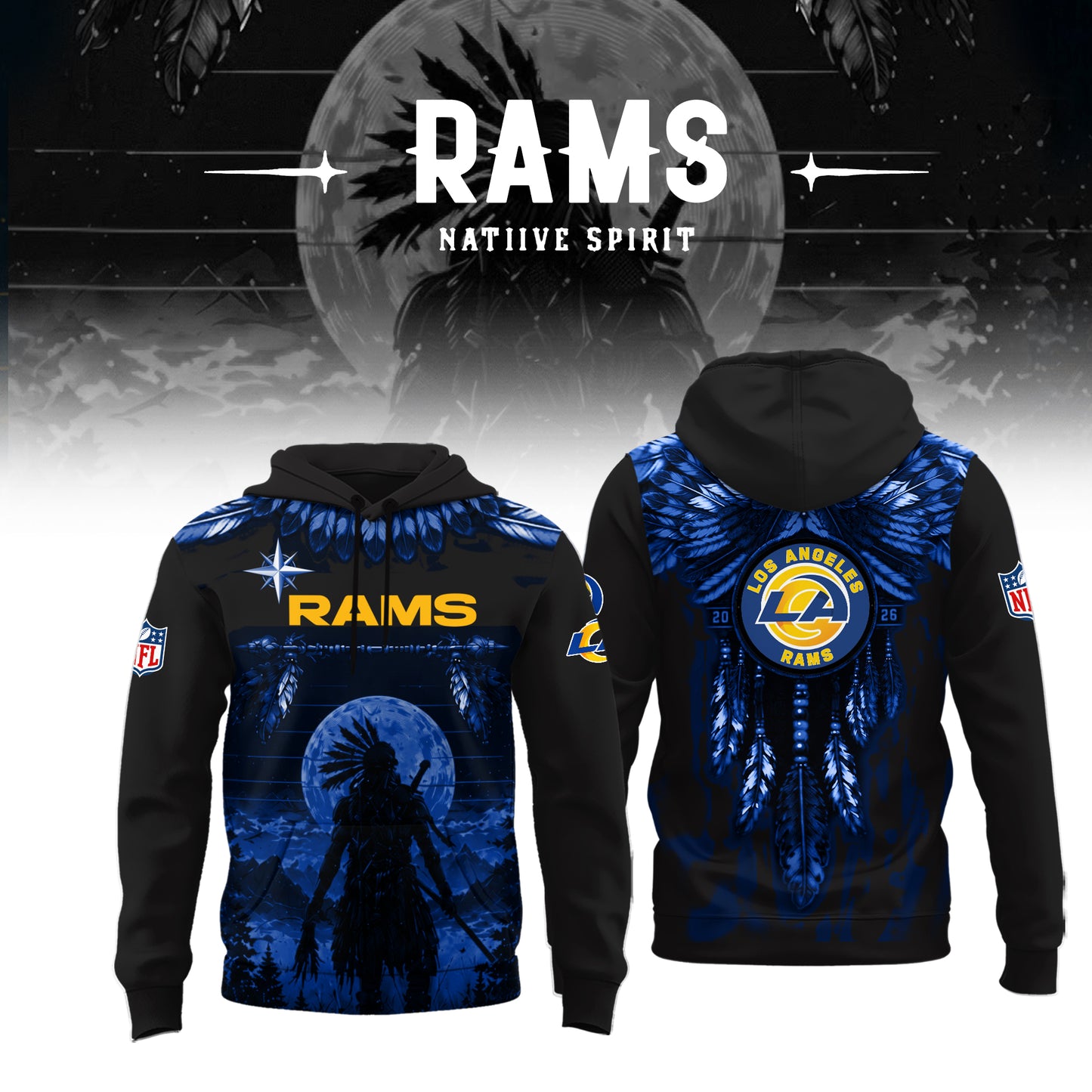 Limited Editon Los Angeles Rams Native Spirit Heritage 2026 Shirt
