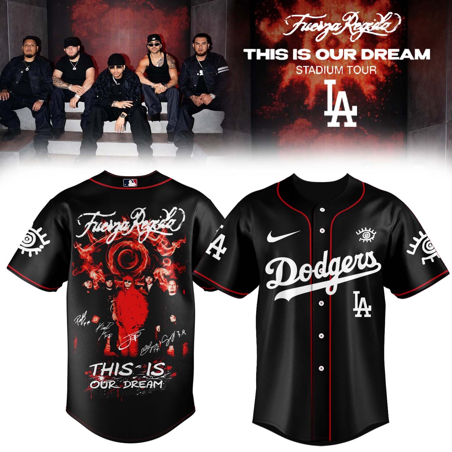 Fuerza Regida “This Is Our Dream Stadium Tour” 2026 Limited Edition Signature – Jersey 1