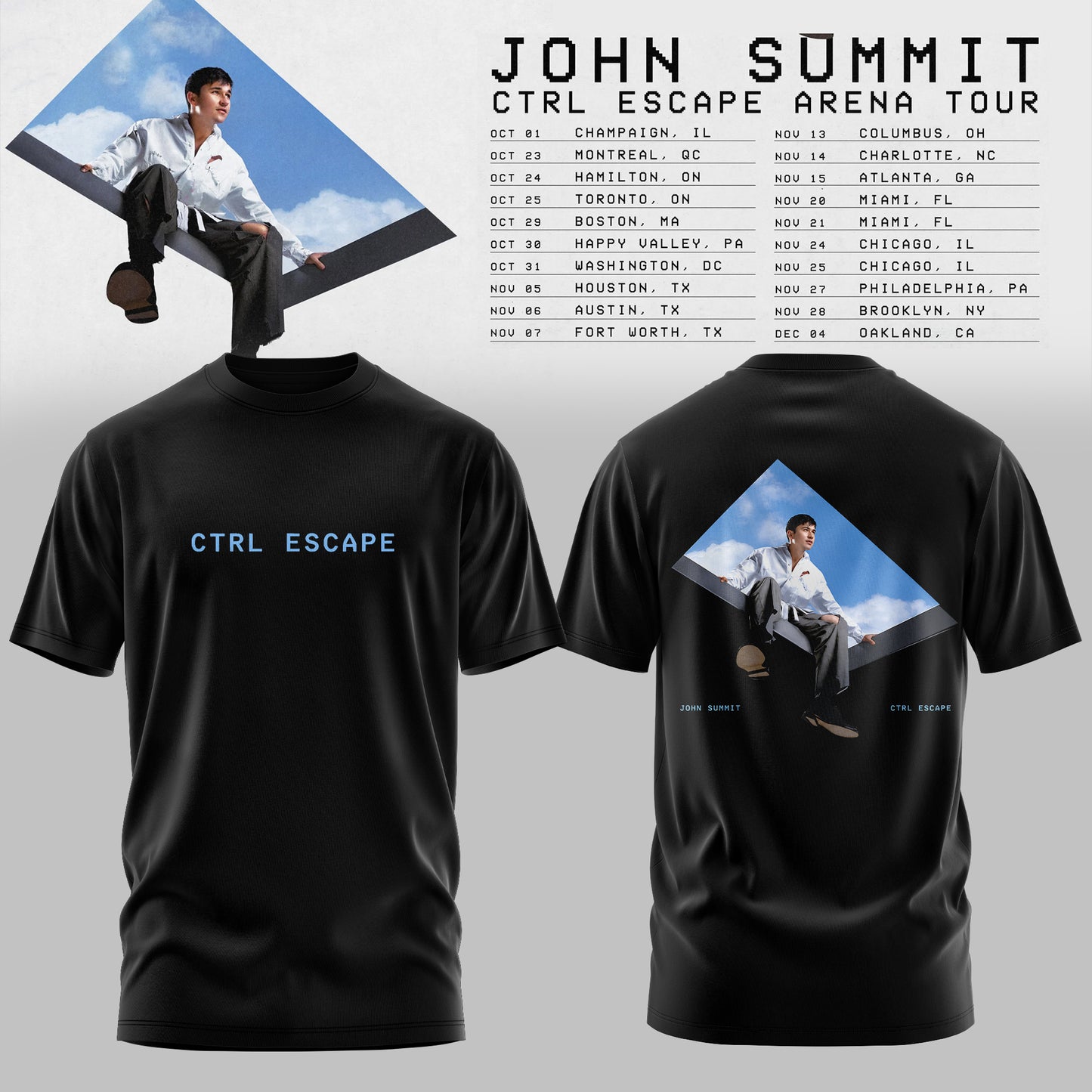 John Summit – CTRL ESCAPE Arena Tour 2026 T-shirt