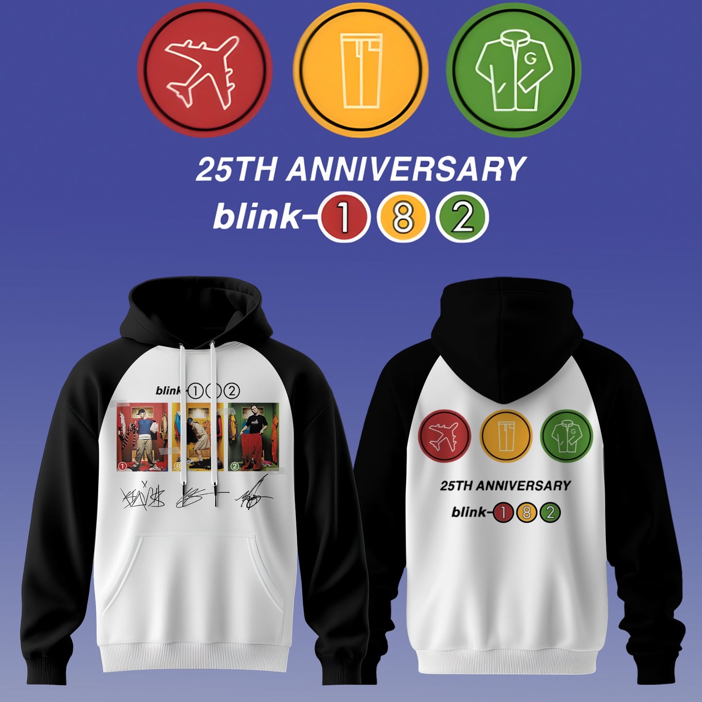 .Blink-182 Anniversary Collection -Limited Edition Signature Hoodie