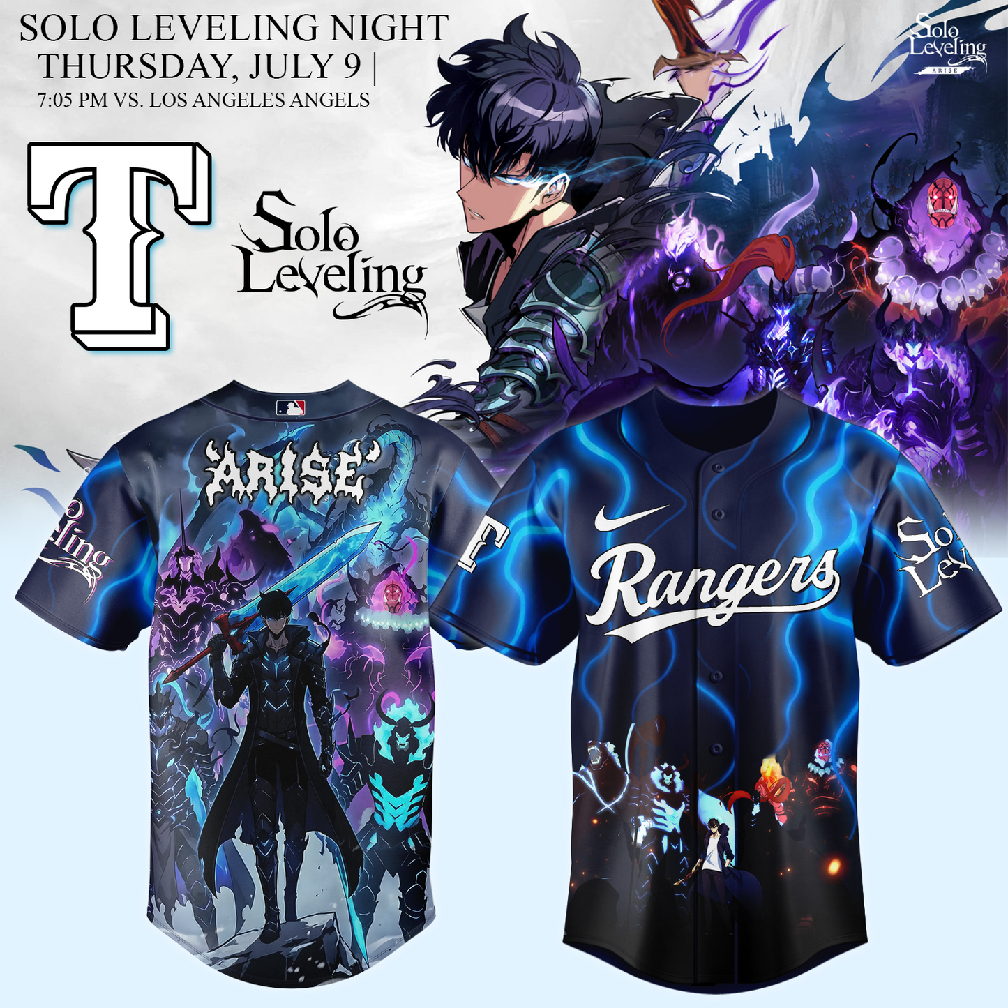 __.Texas Rangers x Solo Leveling Limited Jersey 2