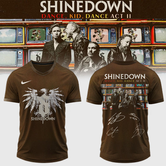 ,,,.SHINEDOWN “Dance Kid Dance Act II World Tour” 2026 Signed – Jersey