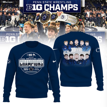 Penn State Nittany Lions 2026 Big Ten Men’s Wrestling Tournament Champions Limited Edition Shirt
