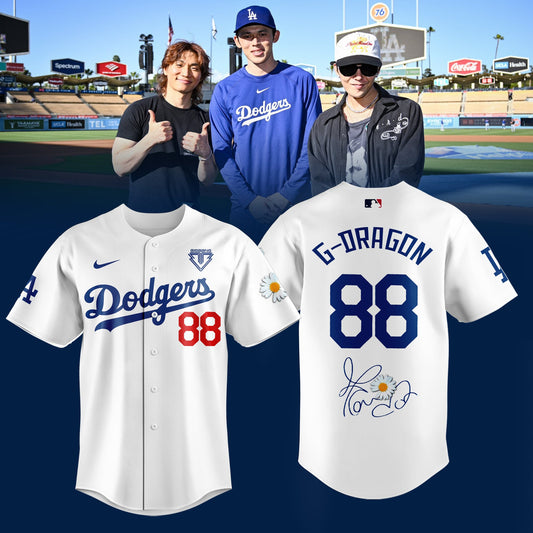 _G-Dragon Los Angeles Dodgers Peaceminusone Baseball Jersey