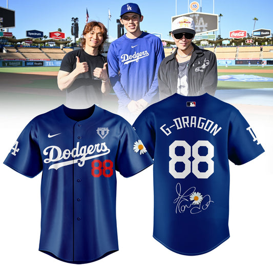 _G-Dragon Los Angeles Dodgers Peaceminusone Baseball Jersey