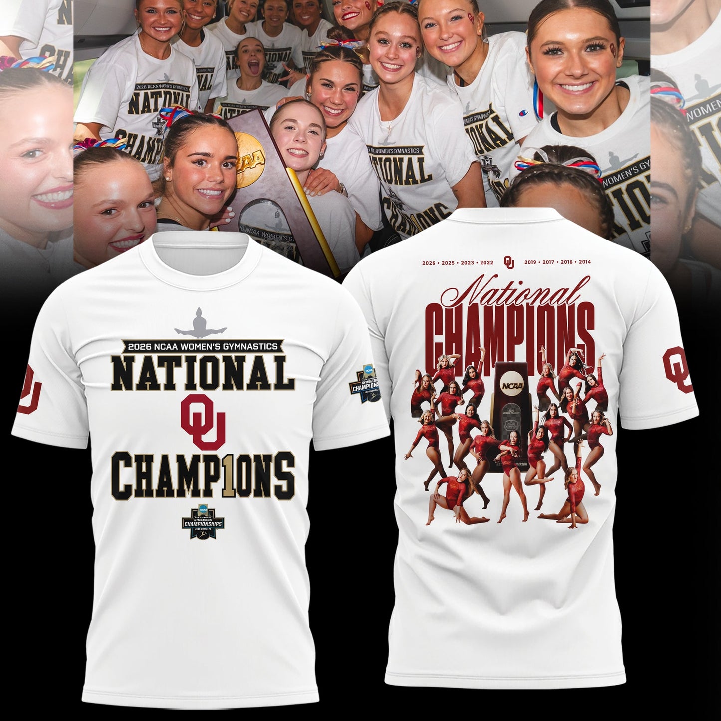 Oklahoma Women's Gymnastics 2026 NCAA National Champions T-Shirt