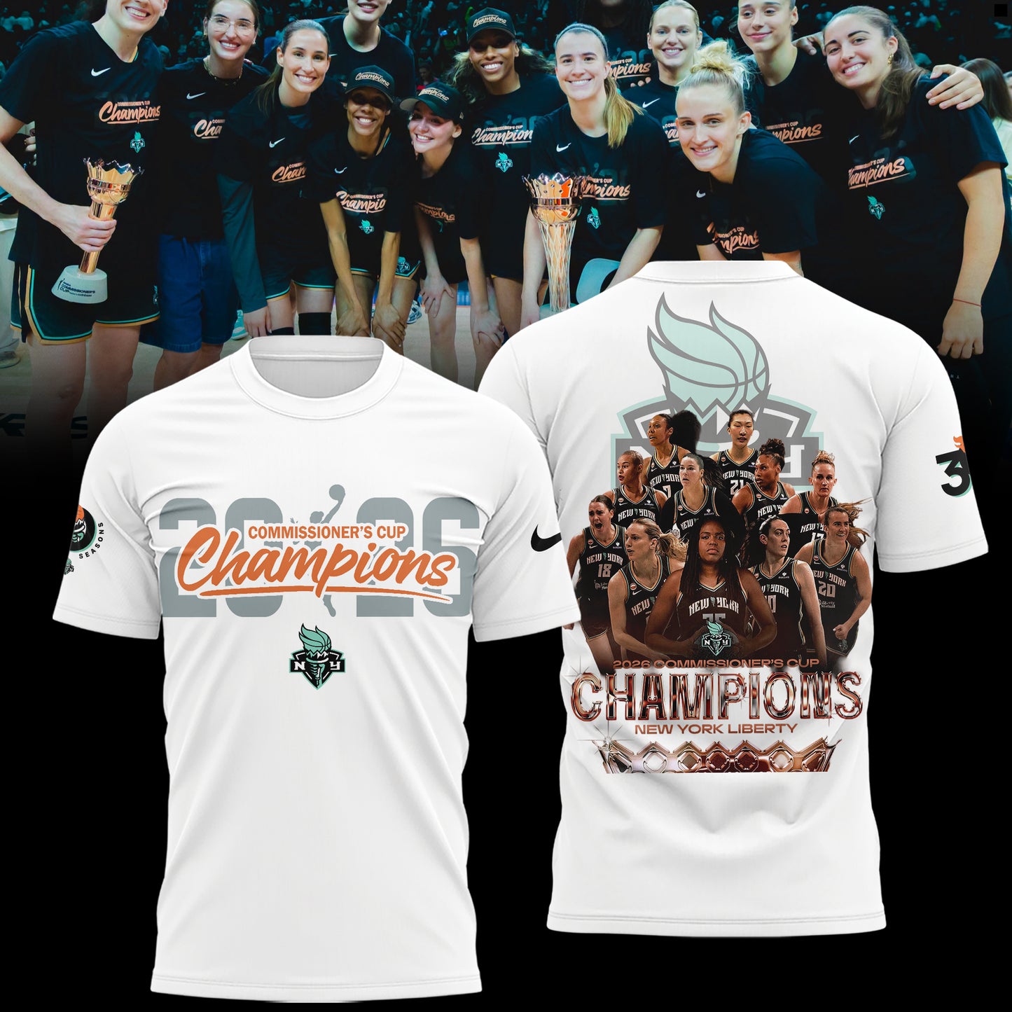 Limited Edition NY Liberty 2026 Commissioner’s Cup Champions Shirt