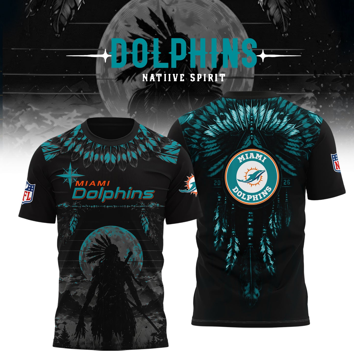 Limited Editon Miami Dolphins Native Spirit Heritage 2026 Shirt