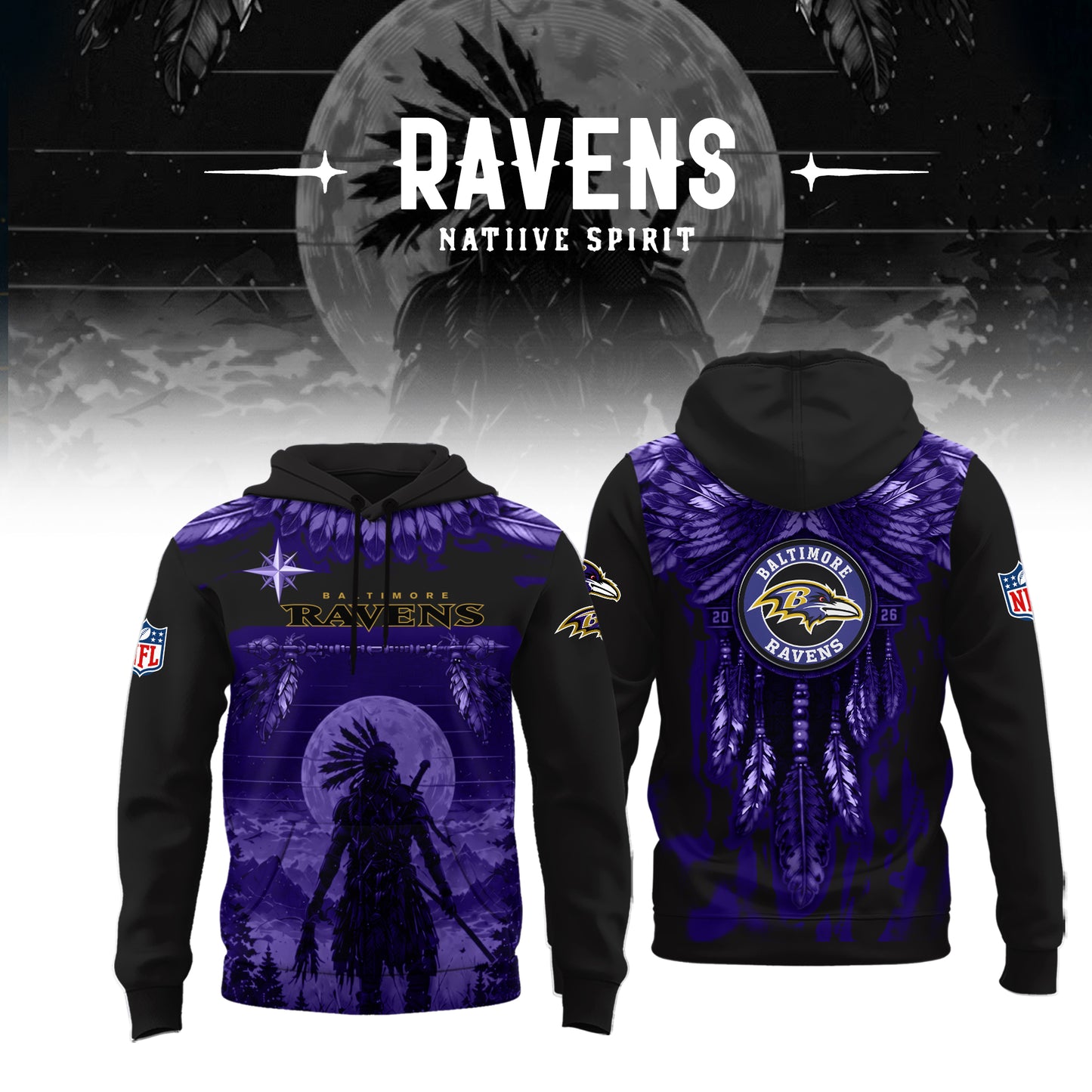 Limited Editon Baltimore Ravens Native Spirit Heritage 2026 Shirt