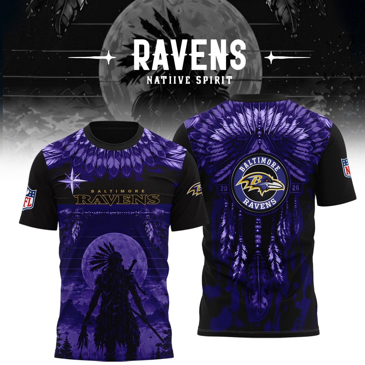 Limited Editon Baltimore Ravens Native Spirit Heritage 2026 Shirt