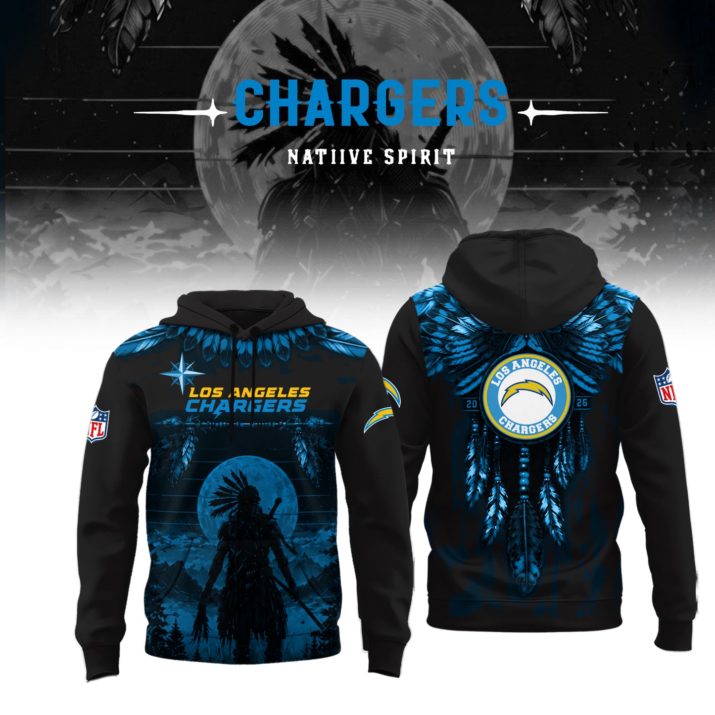 Limited Editon Los Angeles Chargers Native Spirit Heritage 2026 Shirt