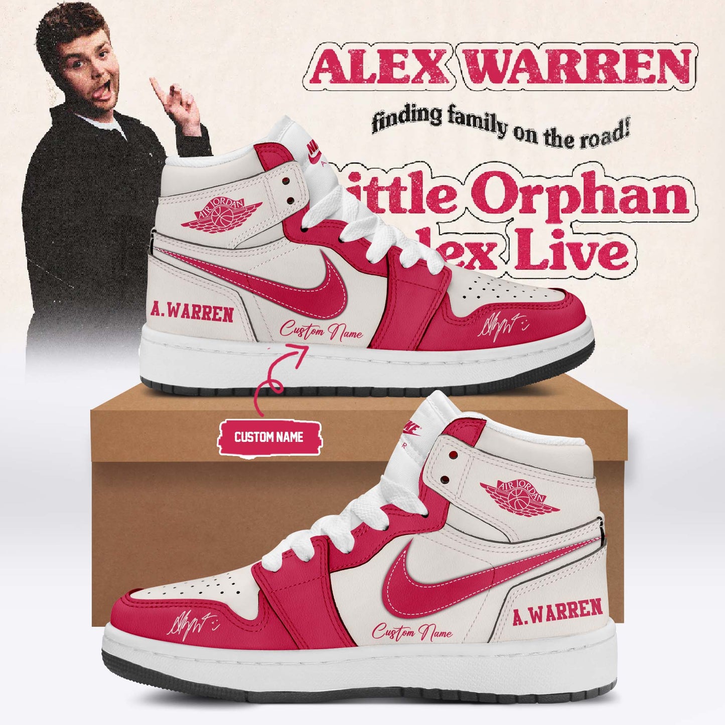 .Alex Warren’s “Little Orphan Alex” Tour Shoes