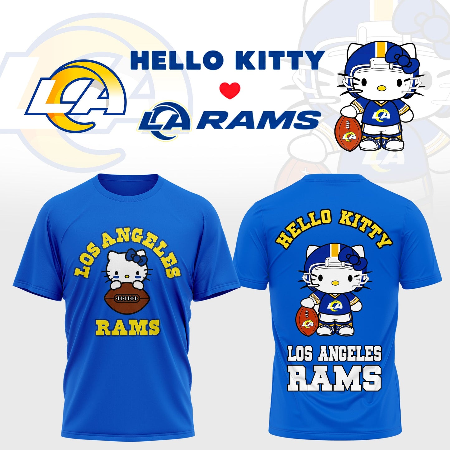 Hello Kitty ❤️ LA Rams – Cute Meets Game Day Style