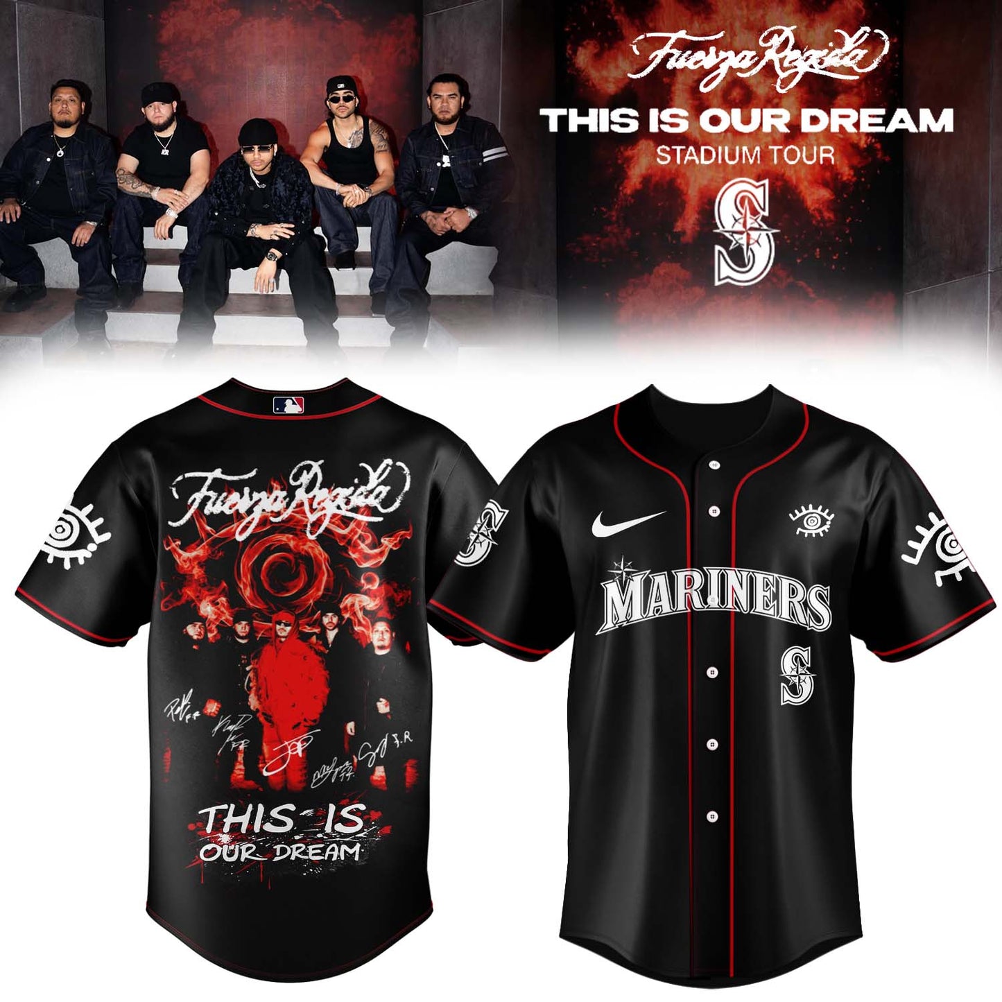 Fuerza Regida “This Is Our Dream Stadium Tour” 2026 Limited Edition Signature – Jersey 1