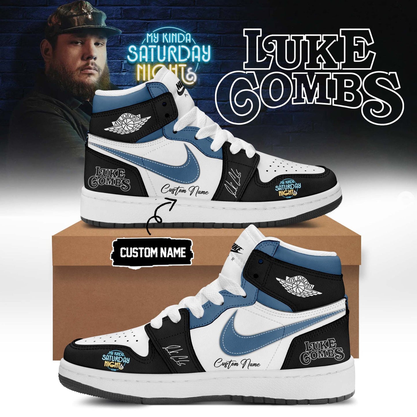 Luke Combs ”My Kinda Saturday Night Tour 2026” Limited Edition Signature – Shoes