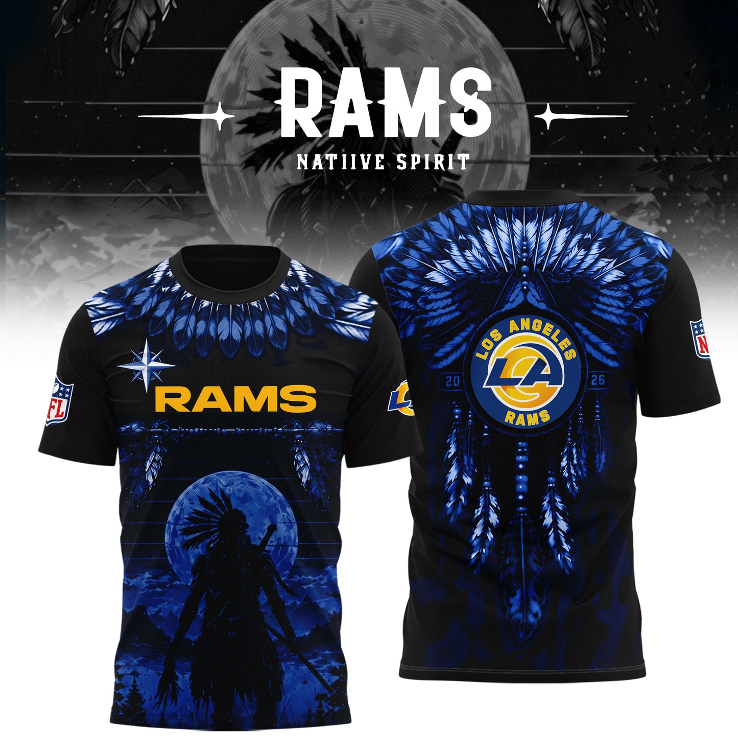 Limited Editon Los Angeles Rams Native Spirit Heritage 2026 Shirt