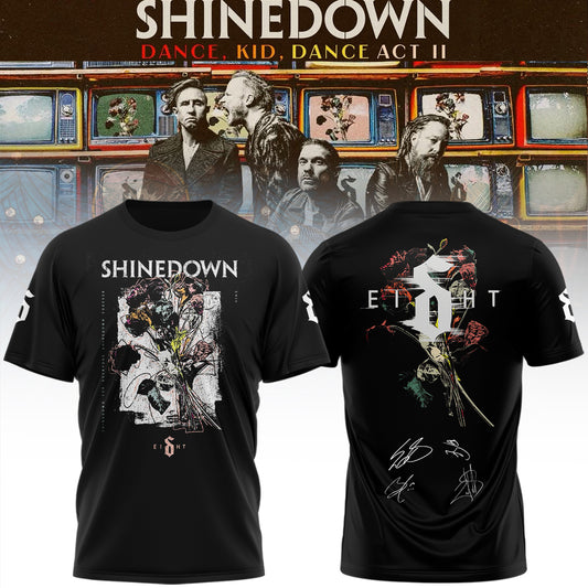 ,,.SHINEDOWN “Dance Kid Dance Act II World Tour” 2026 Signed – Shirt