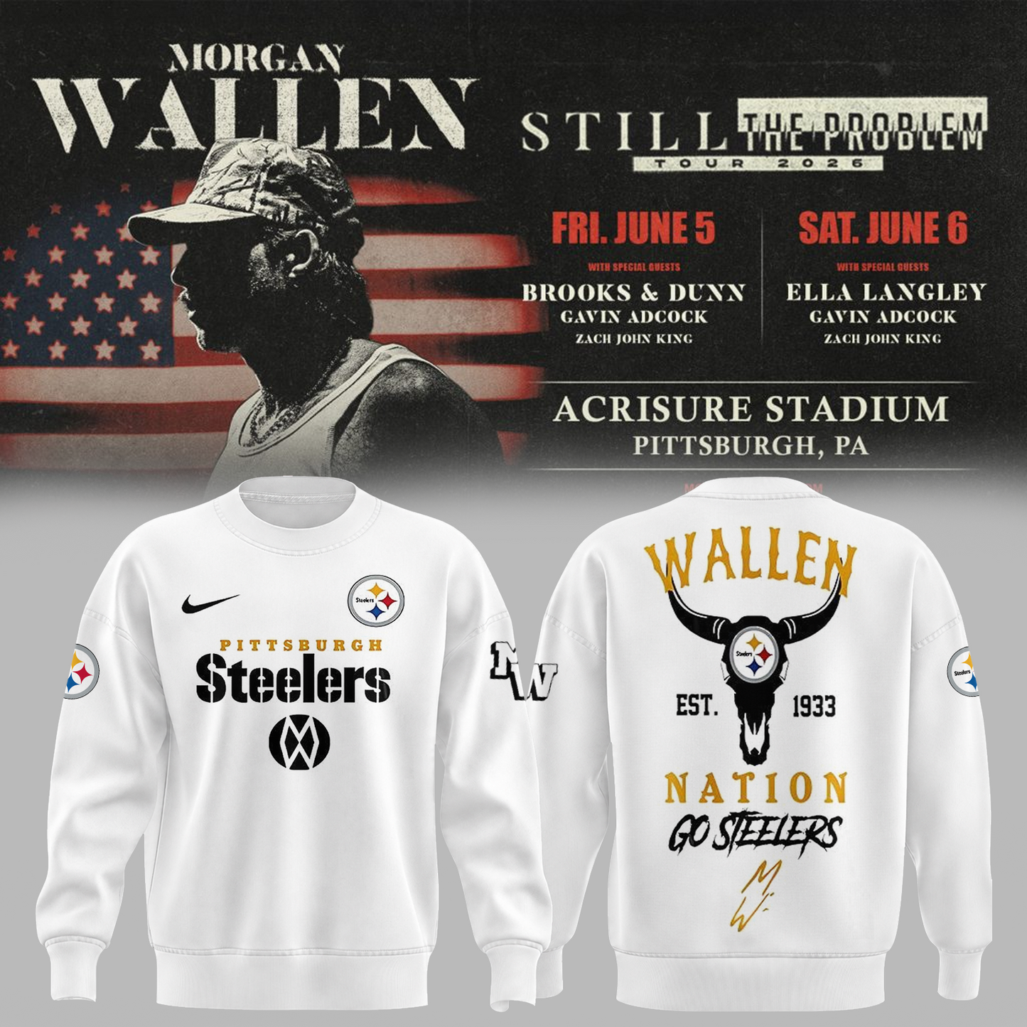 🔥 MW x Pittsburgh Stadium Tour 2026 Limited Edition Sweatshirt